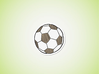 Image showing sketch of the football ball