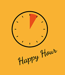 Image showing happy hour background with clock