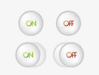 Image showing buttons with ON and OFF text