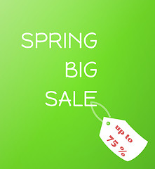 Image showing spring sale green gradient vector background