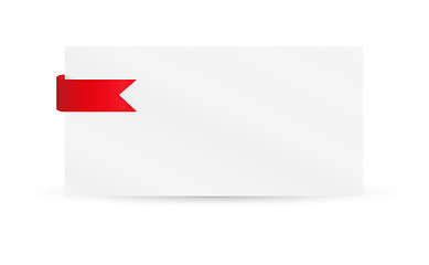 Image showing ribbon or bookmark with blank paper