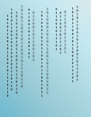 Image showing blue binary background