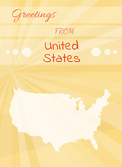 Image showing greetings from united states