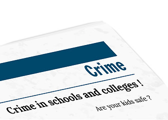 Image showing newspaper - crime