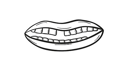 Image showing sketch of the mouth