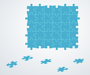 Image showing blue puzzle pieces