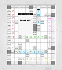 Image showing swot analysis crosswords