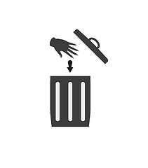 Image showing trash can silhouette