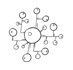 Image showing sketch of the circles connected by lines