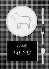 Image showing lamb menu