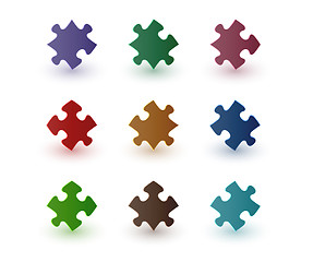 Image showing color puzzle pieces