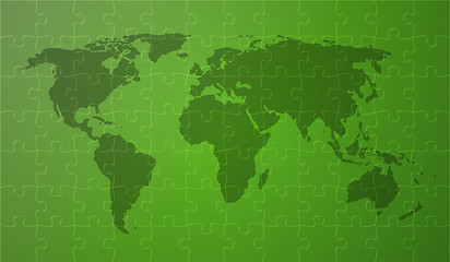 Image showing green worldmap