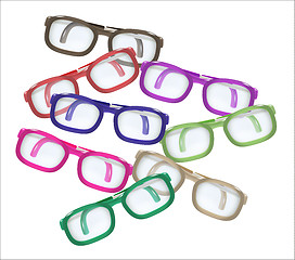 Image showing color glasses - mess