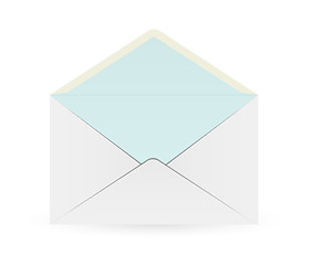 Image showing white envelope with blue inner part