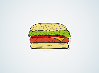 Image showing sketch of the hamburger