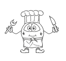 Image showing emoticon cook sketch