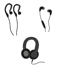 Image showing headphones silhouette