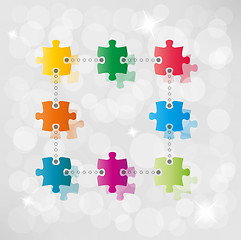 Image showing vector puzzle path background