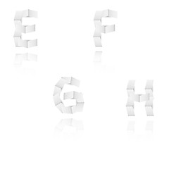 Image showing paper alphabet letters / font, E, F, G, H