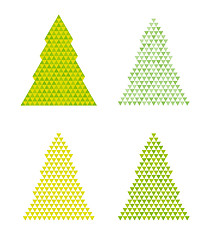 Image showing abstract trees with reversed triangle on the top