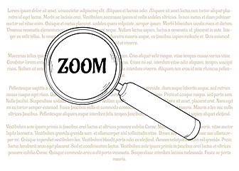 Image showing magnifying glass and zoom