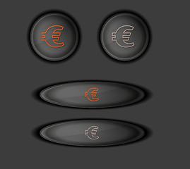 Image showing button with euro currency symbol