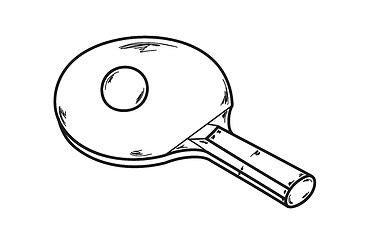 Image showing one ping pong racket