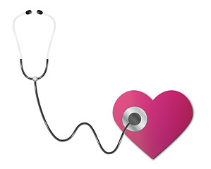 Image showing stethoscope and heart