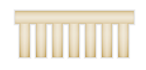 Image showing empty label with shape of the comb