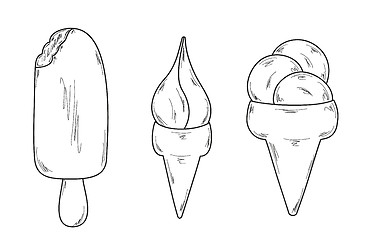 Image showing sketch of the ice cream