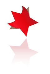 Image showing red star with bent corners