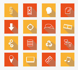 Image showing vector collection of flat icons