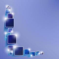 Image showing spotty background with three dimensional squares