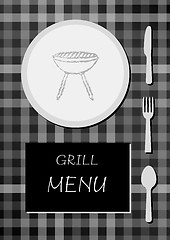 Image showing grill menu