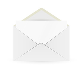 Image showing white envelope and paper