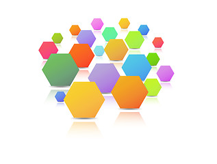 Image showing hexagons with different size