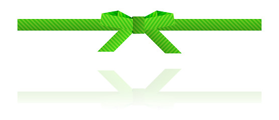 Image showing green dashed bow and green dashed ribbon