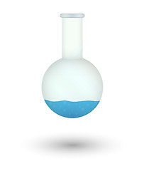 Image showing flask with blue fluid