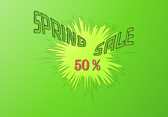 Image showing spring sale boom vector background