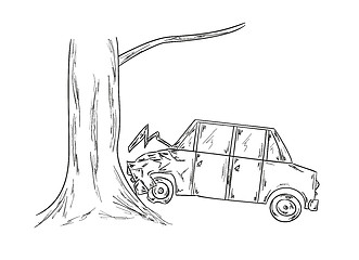 Image showing car accident sketch