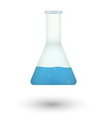 Image showing flask with blue fluid
