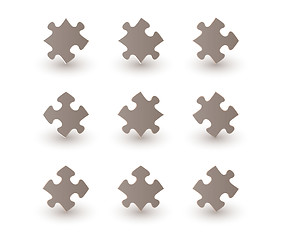 Image showing brown puzzle pieces