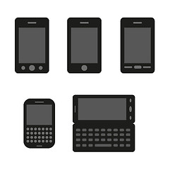 Image showing smart phones silhouette