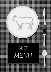 Image showing beef menu