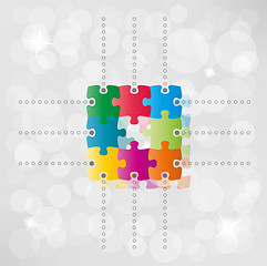 Image showing vector puzzle path background