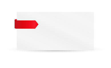 Image showing ribbon or bookmark with blank paper