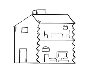 Image showing sketch of the house