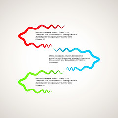 Image showing infographics - three color waves