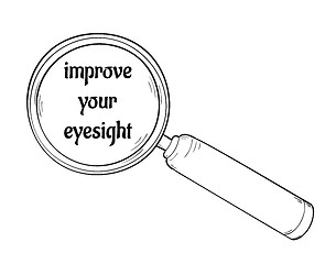 Image showing magnifying glass and improve your eyesight