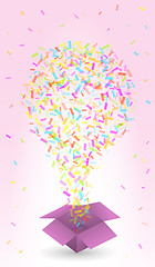 Image showing paper box and confetti